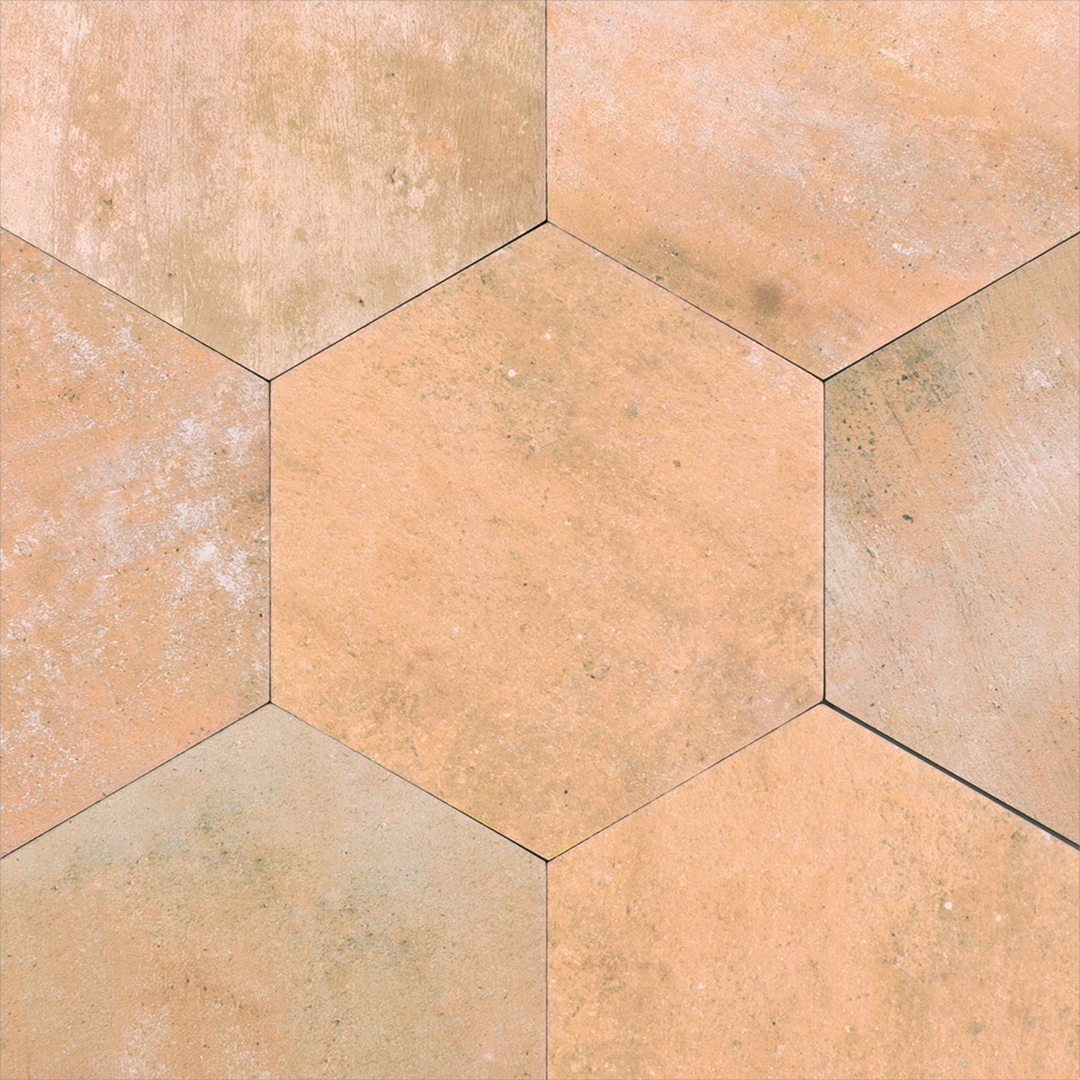Clay Terracotta Hexagon (6" x 6")