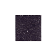 Ariel view of a single 5x5 black marble speckled tile. 