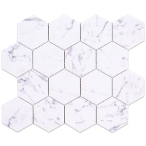 Venetta Carrara 3" Hexagon