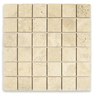 Travertine Honey Mosaic (2" X 2")