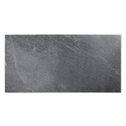 Ariel view of a single rectangular dark grey stone look tile