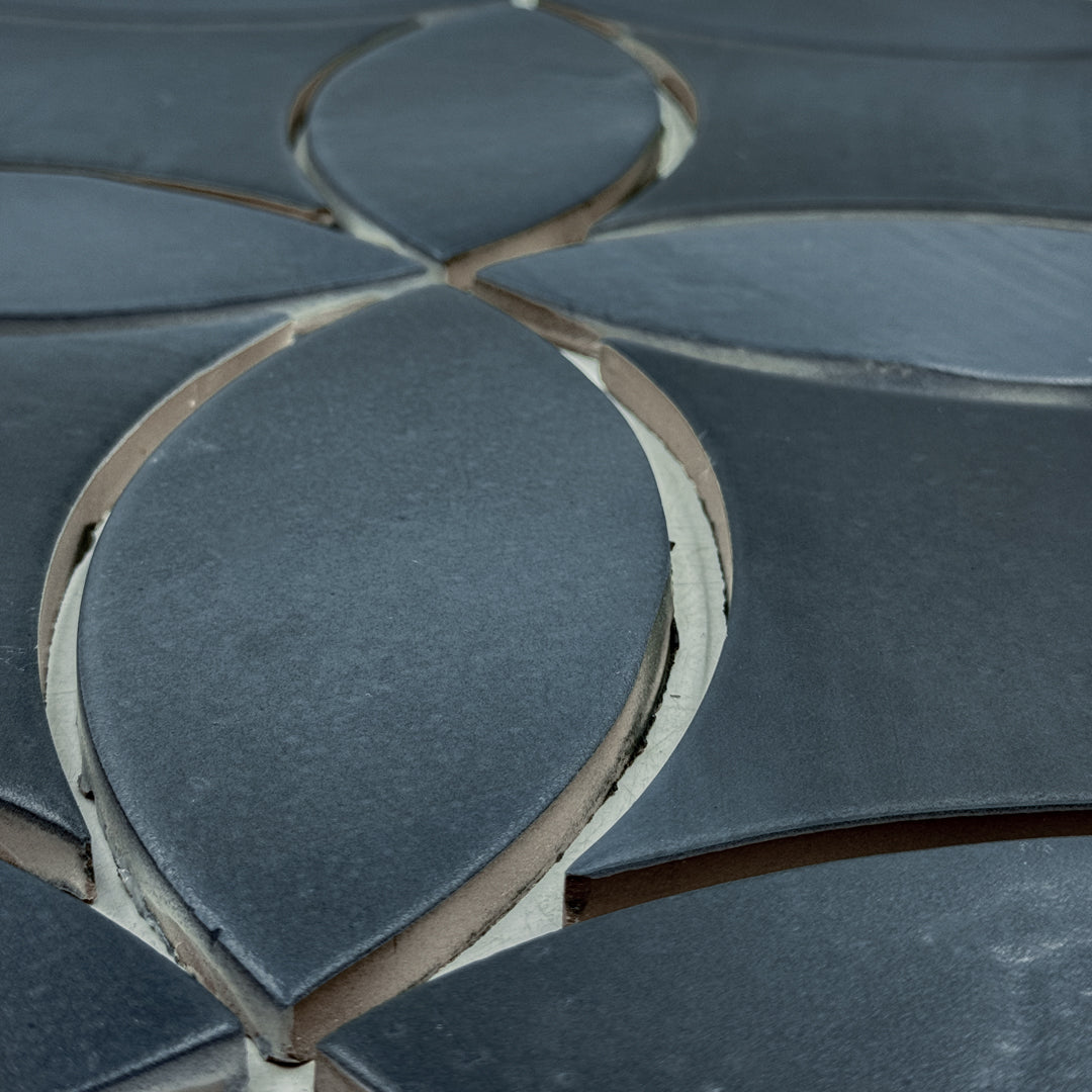 TilesInspired | Arc Blue Geometric Interlocking Pattern Tile