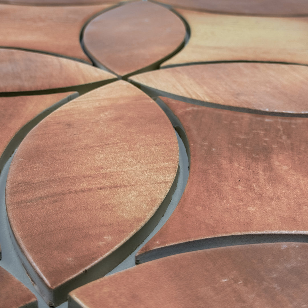 Arcom Patterned Tile TilesInspired | Arc Blue Geometric Interlocking Pattern Tile