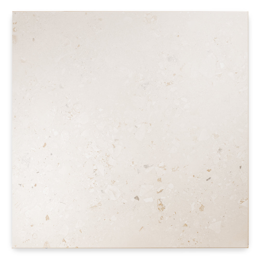 a single 36x36 cement terrazzo light look tile