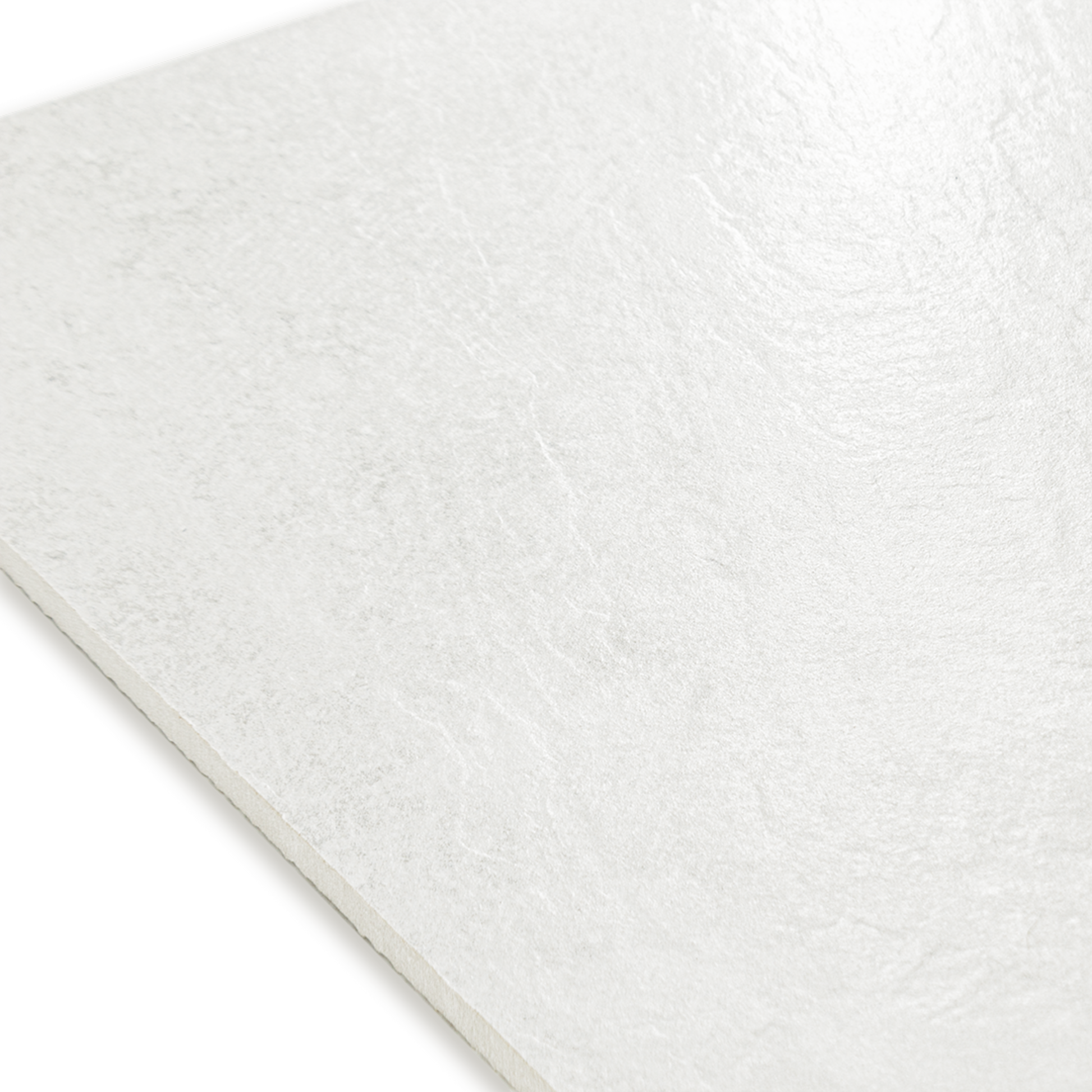 Angled close up of a stone look white tile