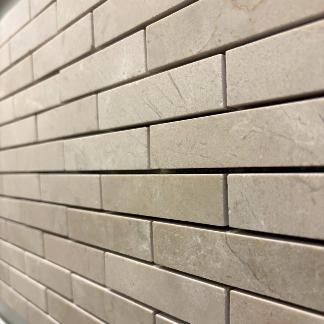 Marfil Honed Offset Brick Mosaic (1 x 4) - 30% markdown