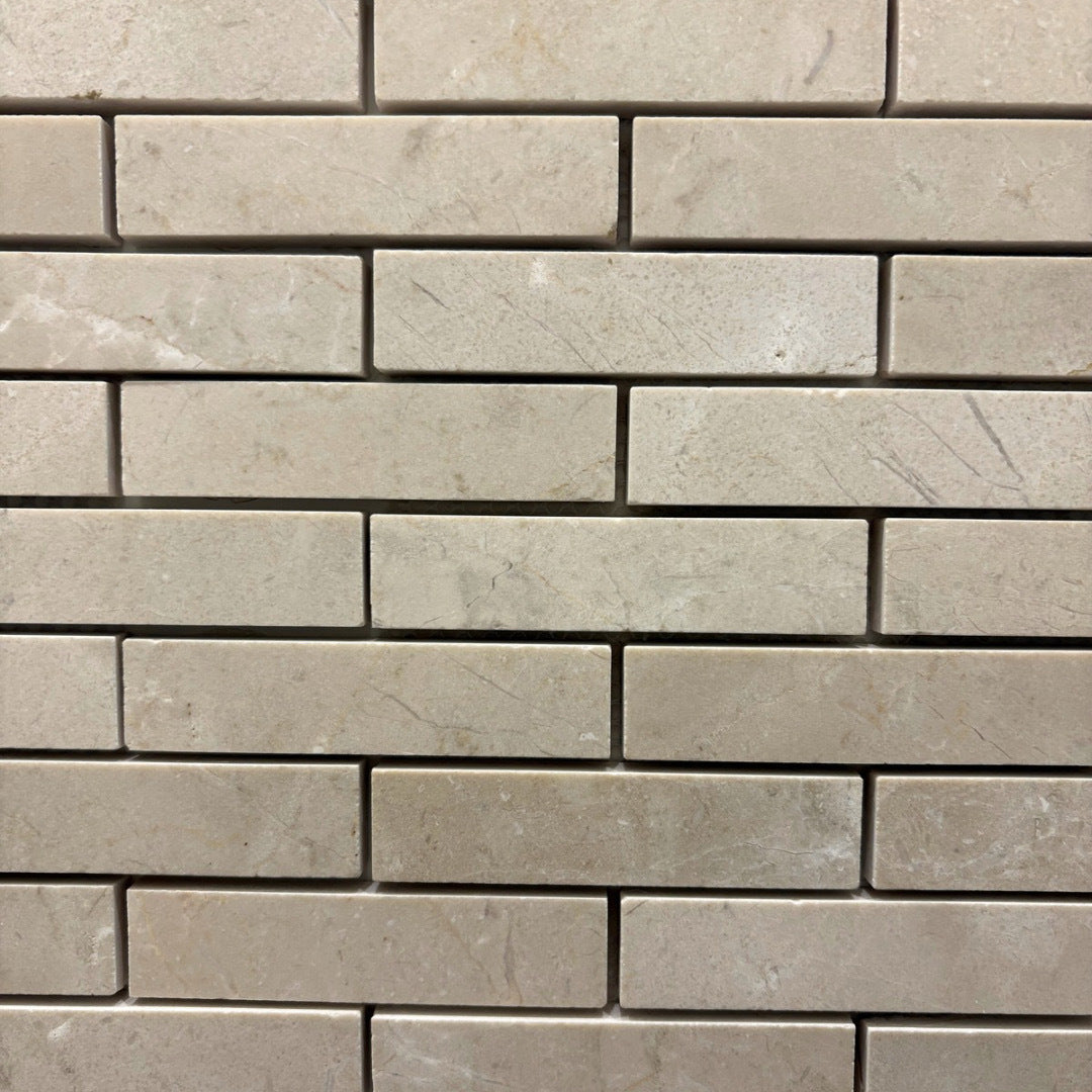 Marfil Honed Offset Brick Mosaic (1 x 4) - 30% markdown