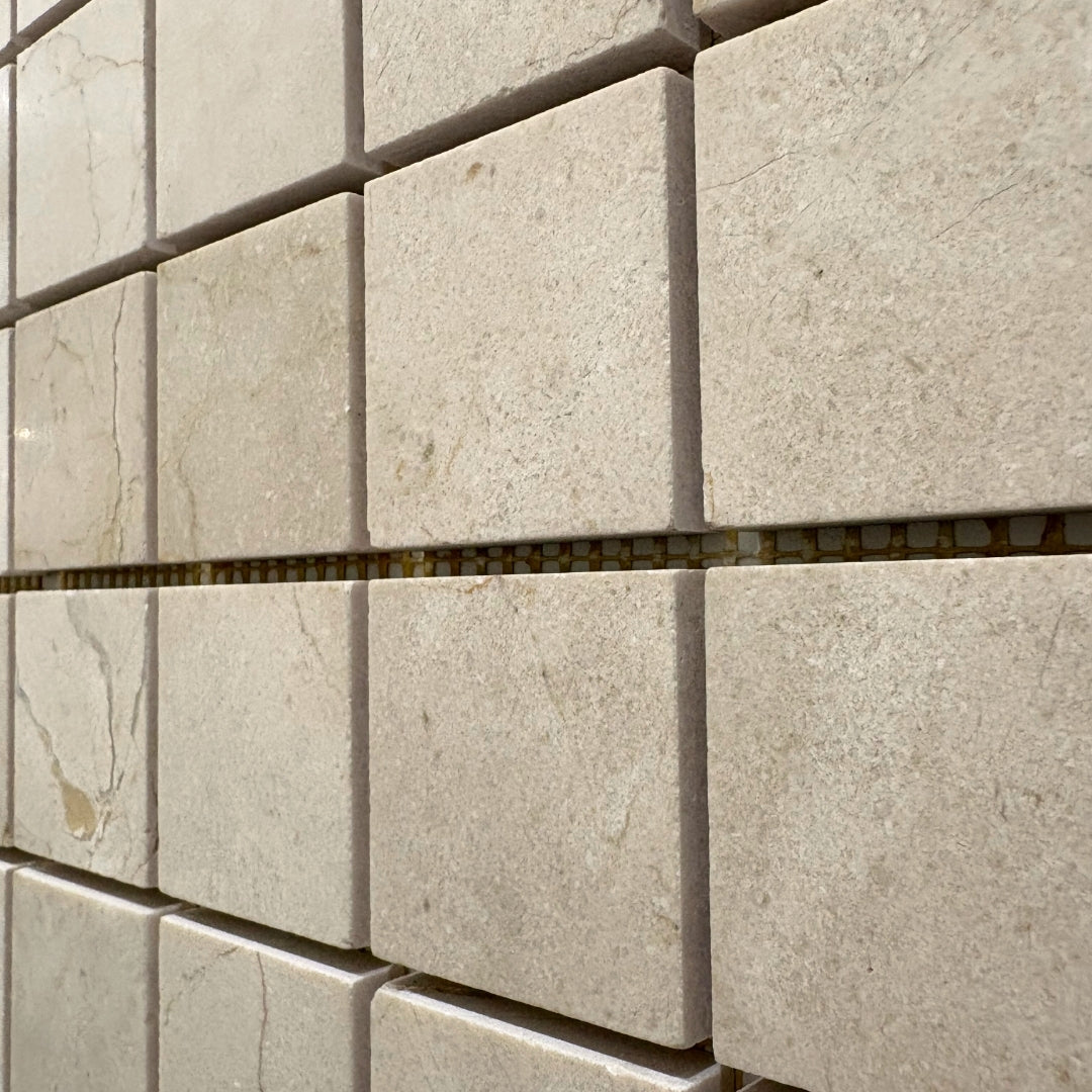 Marfil Honed Square Mosaic (2 x 2) - 30% mark-down