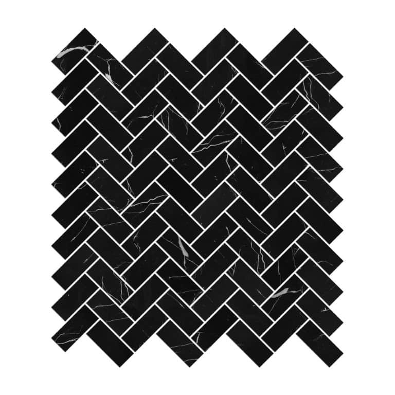 Venetta Marquina Herringbone - Sample
