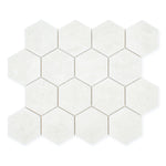 Saltstone Light Hexagon Mosaic (3" X 3")