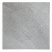 Ariel view of a single 24x24 dark grey limestone look tile with light subtle veining. 