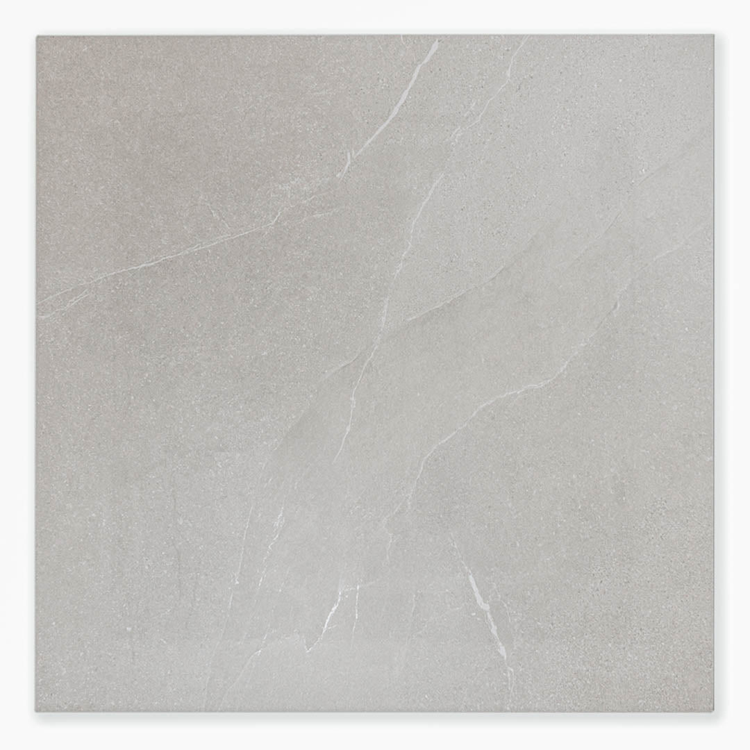 Ariel view of a single 24x24 limestone look taupe stonehaven tile. 
