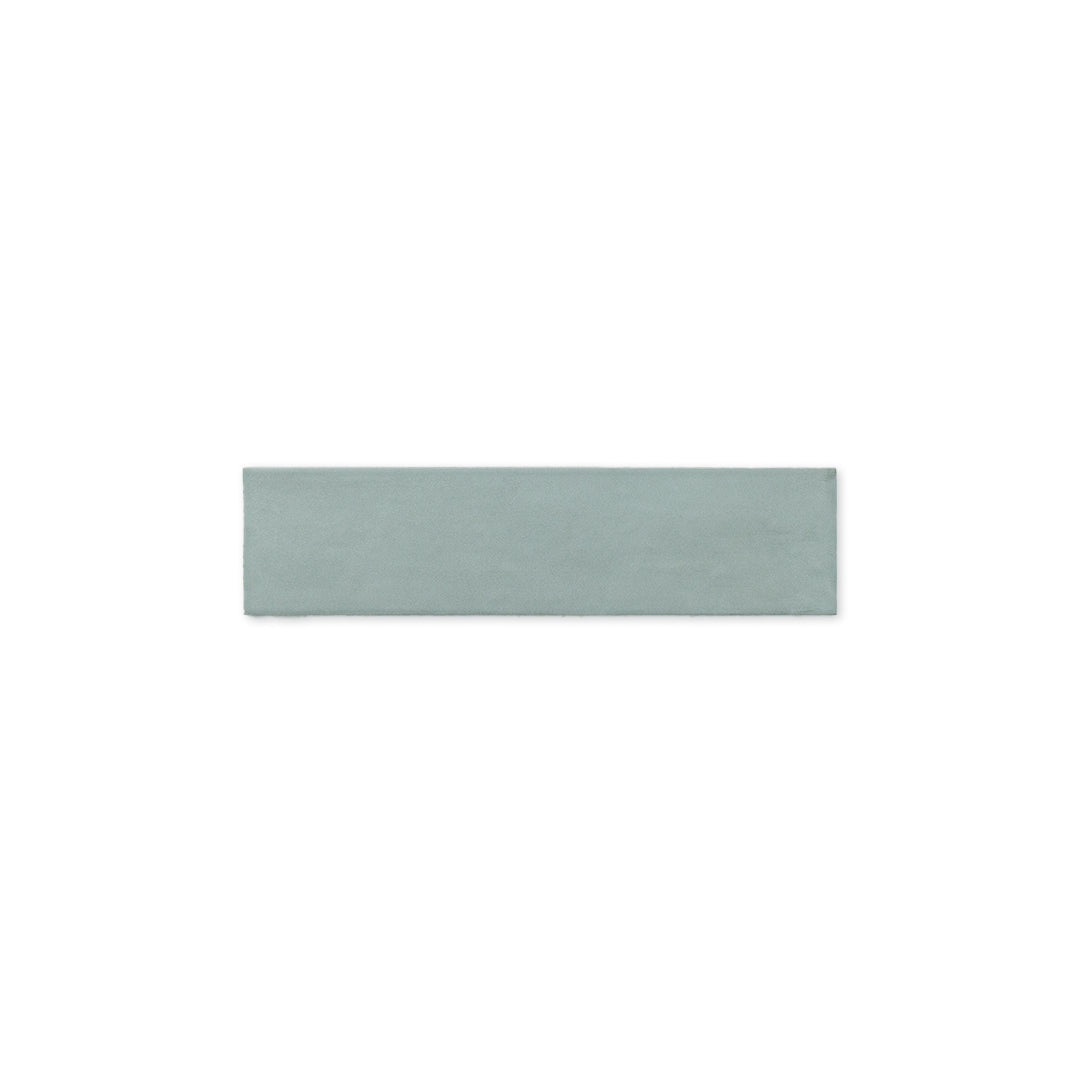 Single tile 2x9 matte subway tile in a soft green shade with subtle texture.