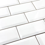 Subway - White Beveled (3" X 6")