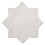 A star shaped tile in white matte