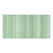 a fluted kitkat style panel in matte green with colour variation