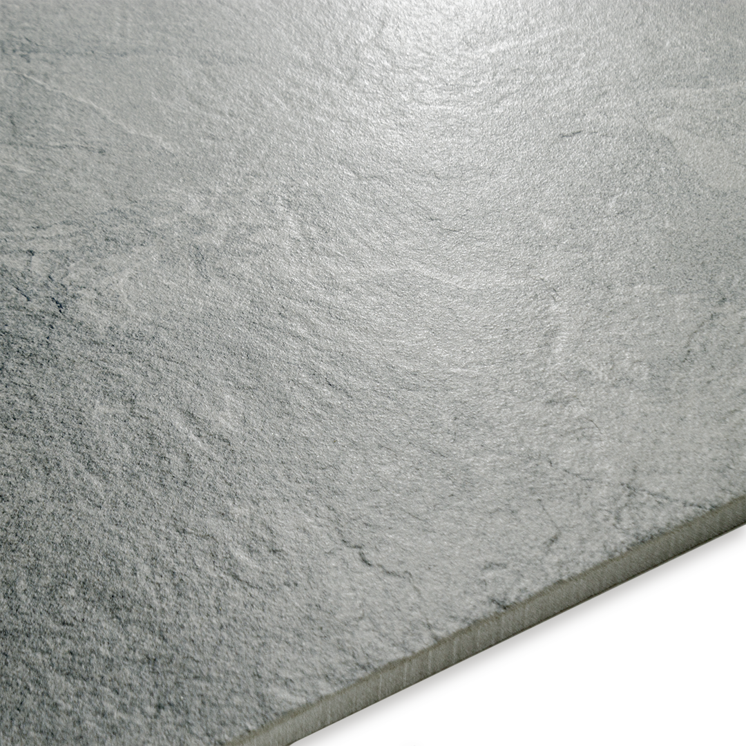 angled close up of slate grey to highlight the finish, texture and colour. 