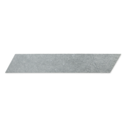 A single 4x20 grey chevron stone look tile