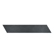A single black slate look 4x20 chevron tile. 