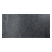 Ariel view of a single slate black 12x24 tile to highlight the colour, pattern, texture and finish. 