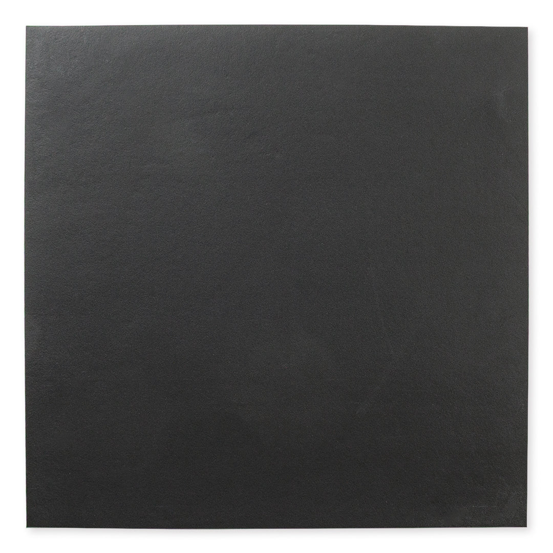 A single black 12x12 tile with texture and a matte finish. 