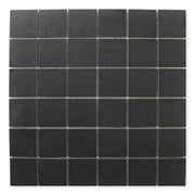 Ariel view of the 12x12 sheet mosaic tile made of 2x2 black stone look tiles