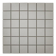 Ariel view of the 12x12 sheet mosaic tile made of 2x2 grey stone look tiles