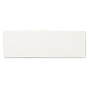 Ariel view of a single White 4x12 tile with a soft stone appearance and texture. 