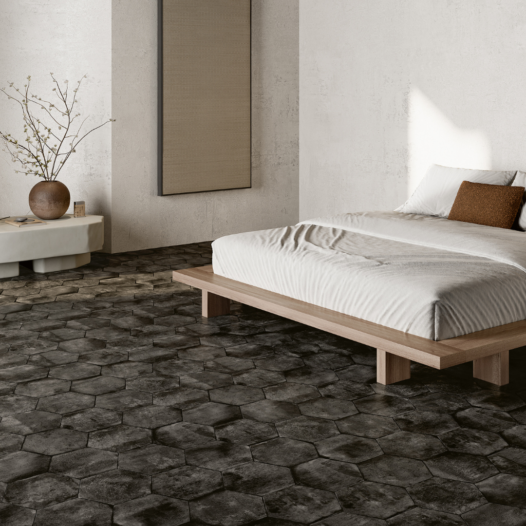 Tuscan Nero Hexagon (9