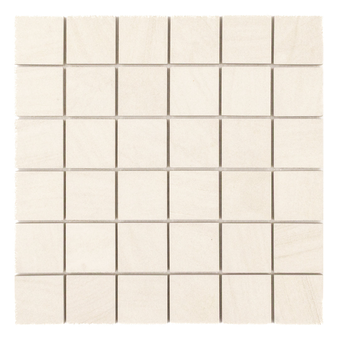 a single tilesinspired solenne beige 2x2 mosaic with a subtle stone look