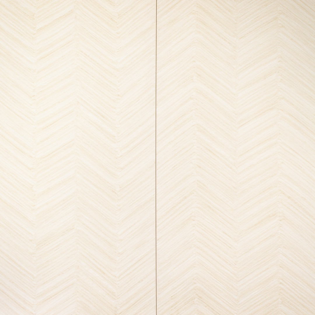 two tilesinspired solenne beige structured chevron pattern look rectangular tiles side by side to show off the pattern