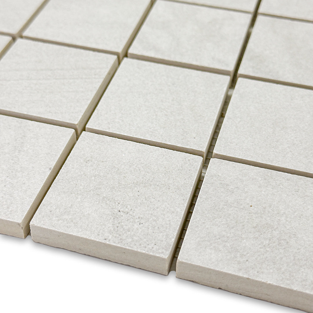 tilesinspired solenne grey2x2 mosaic has a very subtle veining stone look 