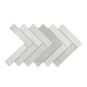 Tumbled Grey Herringbone Mosaic (2" x 8")
