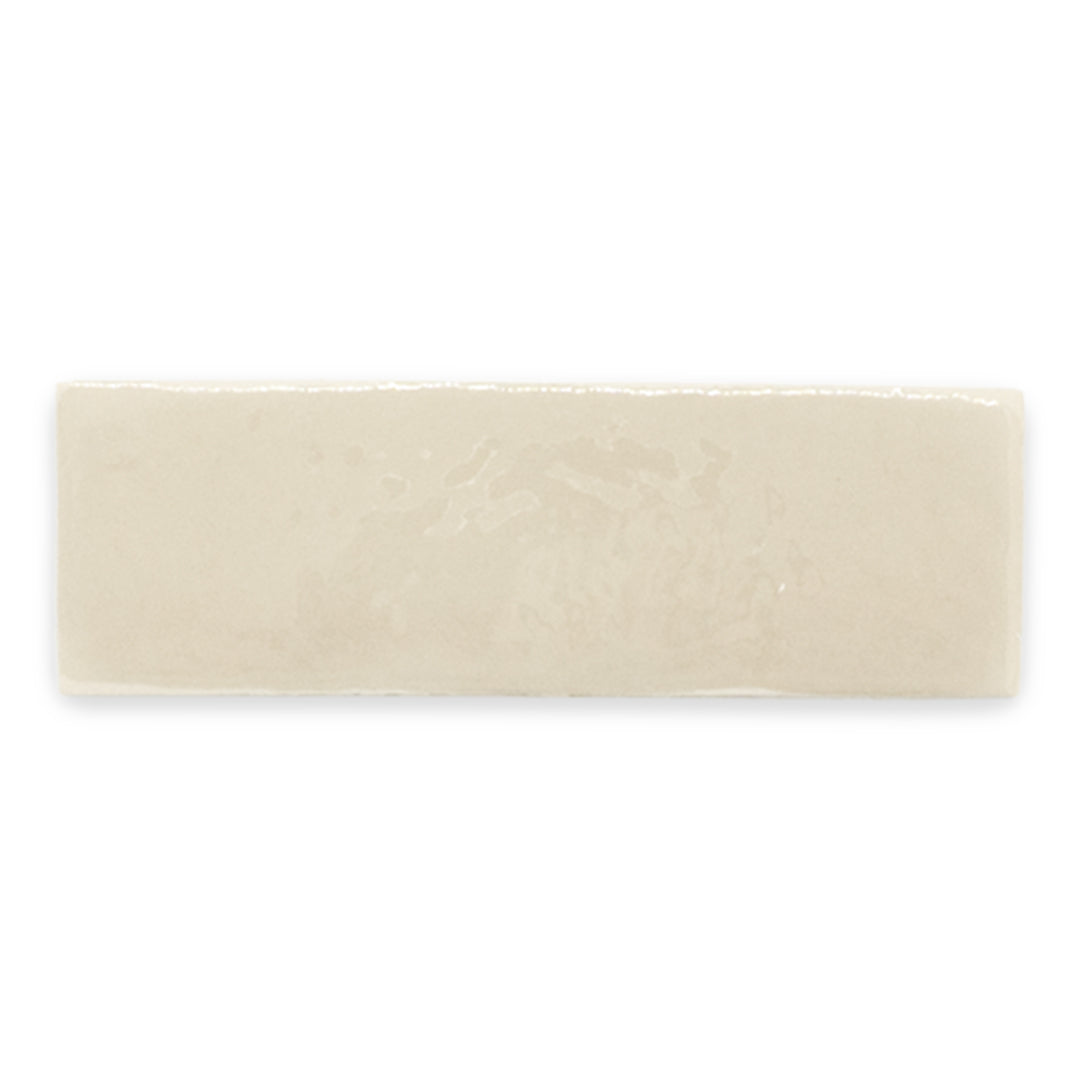 a single 2x6 glossy beige woodland bark tile