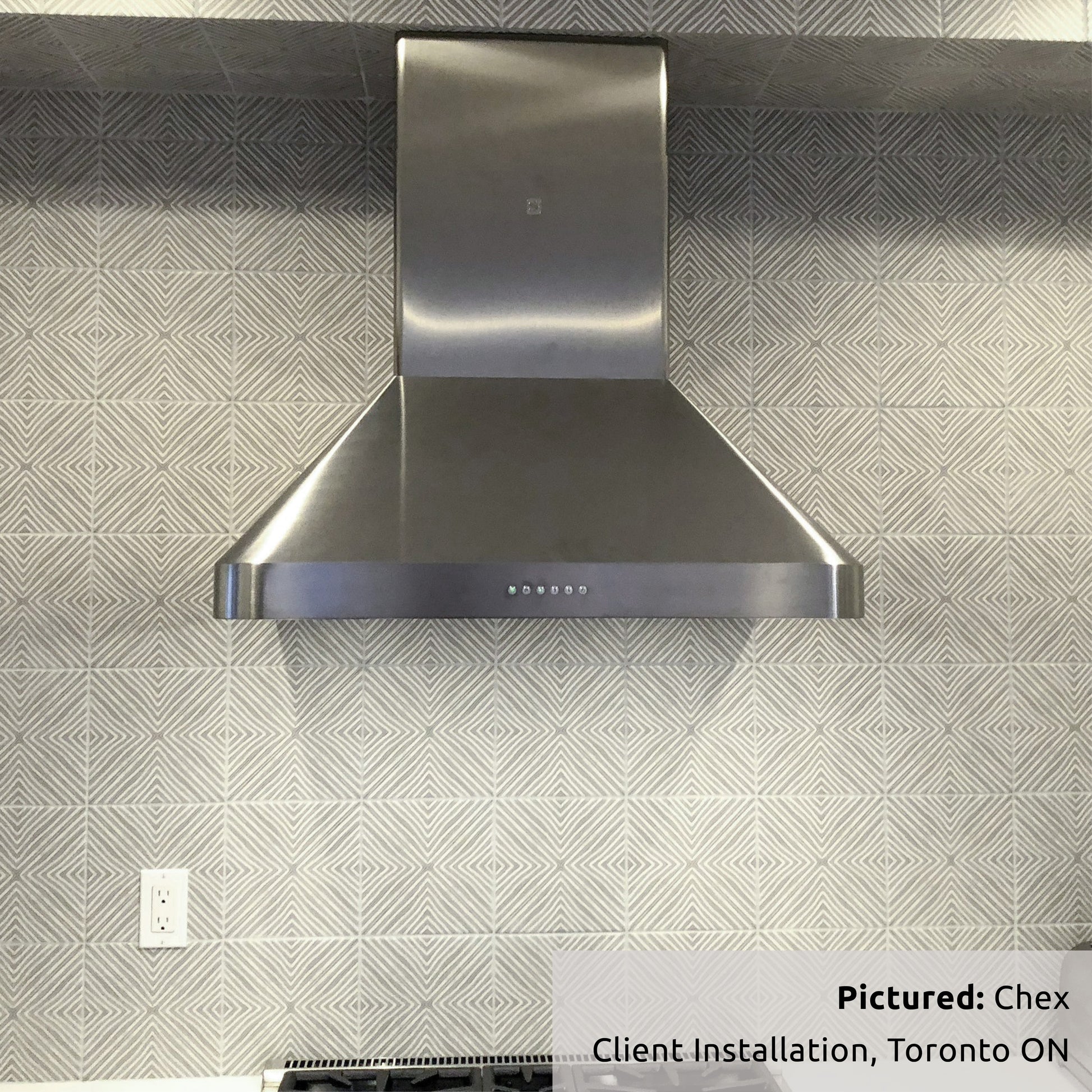 Chex Patterned Porcelain Tile Kitchen Backsplash from TilesInspired Canada