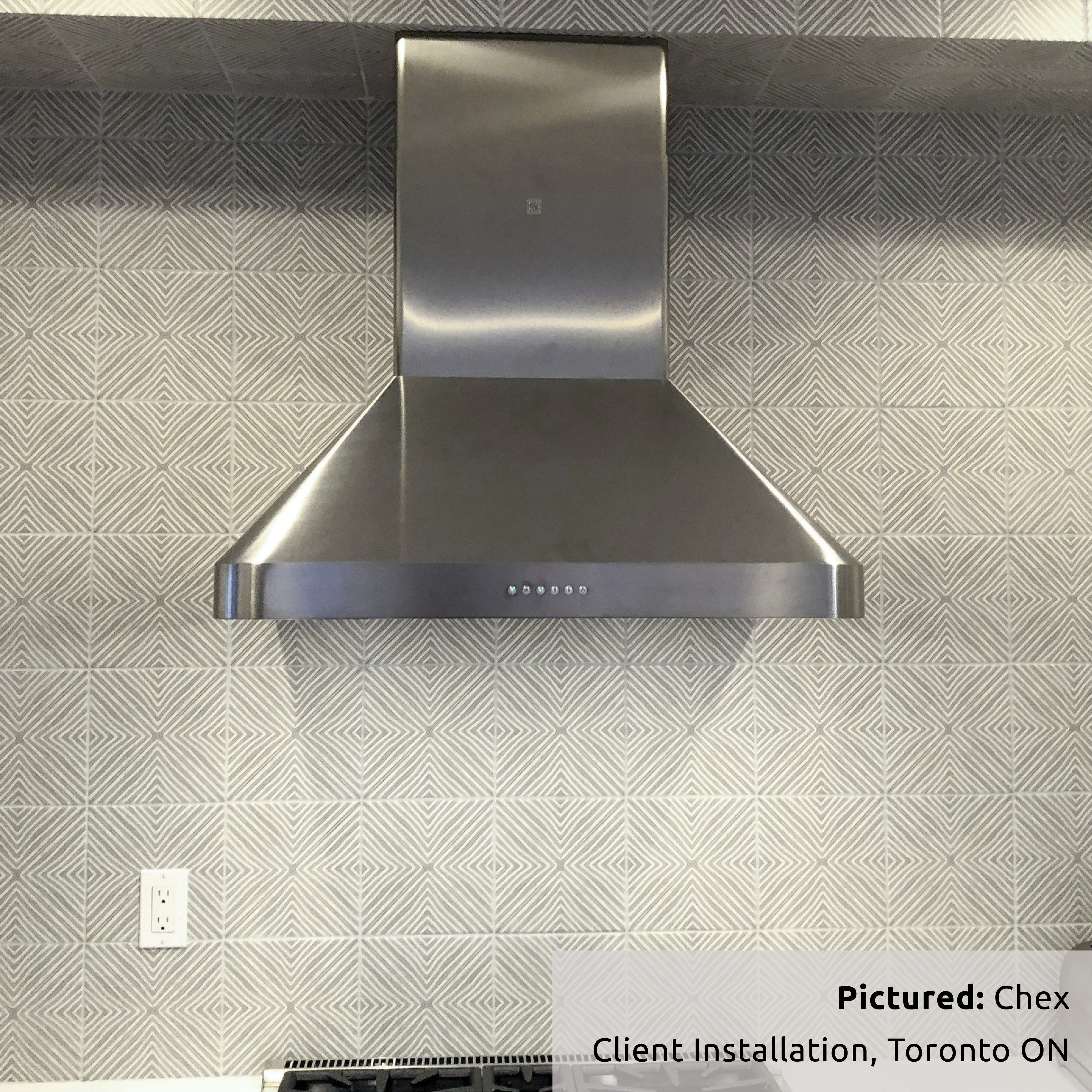 Chex Patterned Porcelain Tile Kitchen Backsplash from TilesInspired Canada