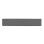 A dark grey 17.5" X 3.25" plank look tile with subtle texture and pattern for floors or walls. 