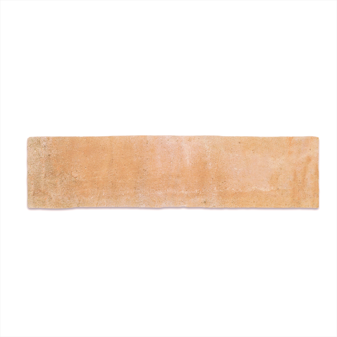 A single 11x2.75 brick clay terracotta stone look tile