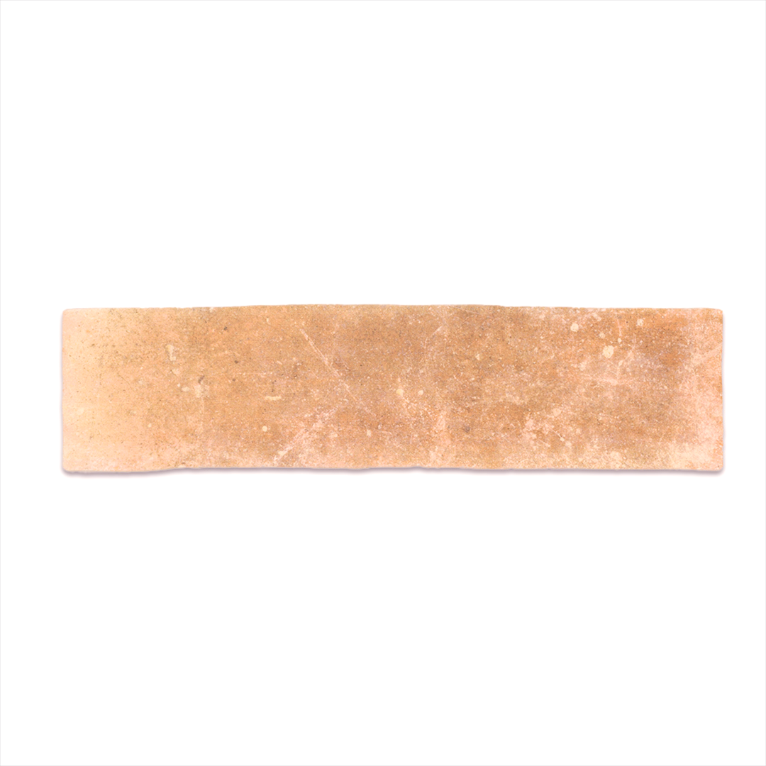 11x2.75 brick clay terracotta stone look tile with a natural worn looking pattern