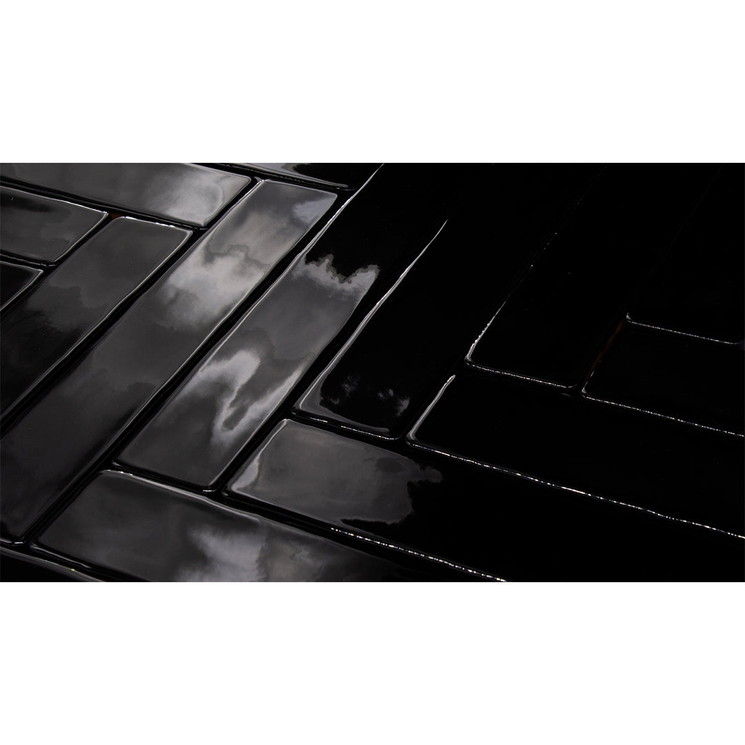 Candlestick Black modern glossy ceramic subway & candlestick tile for residential kitchen backsplash imported from Spain, Cevica Rustic Black available from TilesInspired Canada's Online Tile Store delivering across Ontario and Quebec, including Toronto, Montreal, Ottawa, London, Windsor, Kitchener, Muskoka, Barrie, Kingston, Hamilton, and Niagara renovation idea