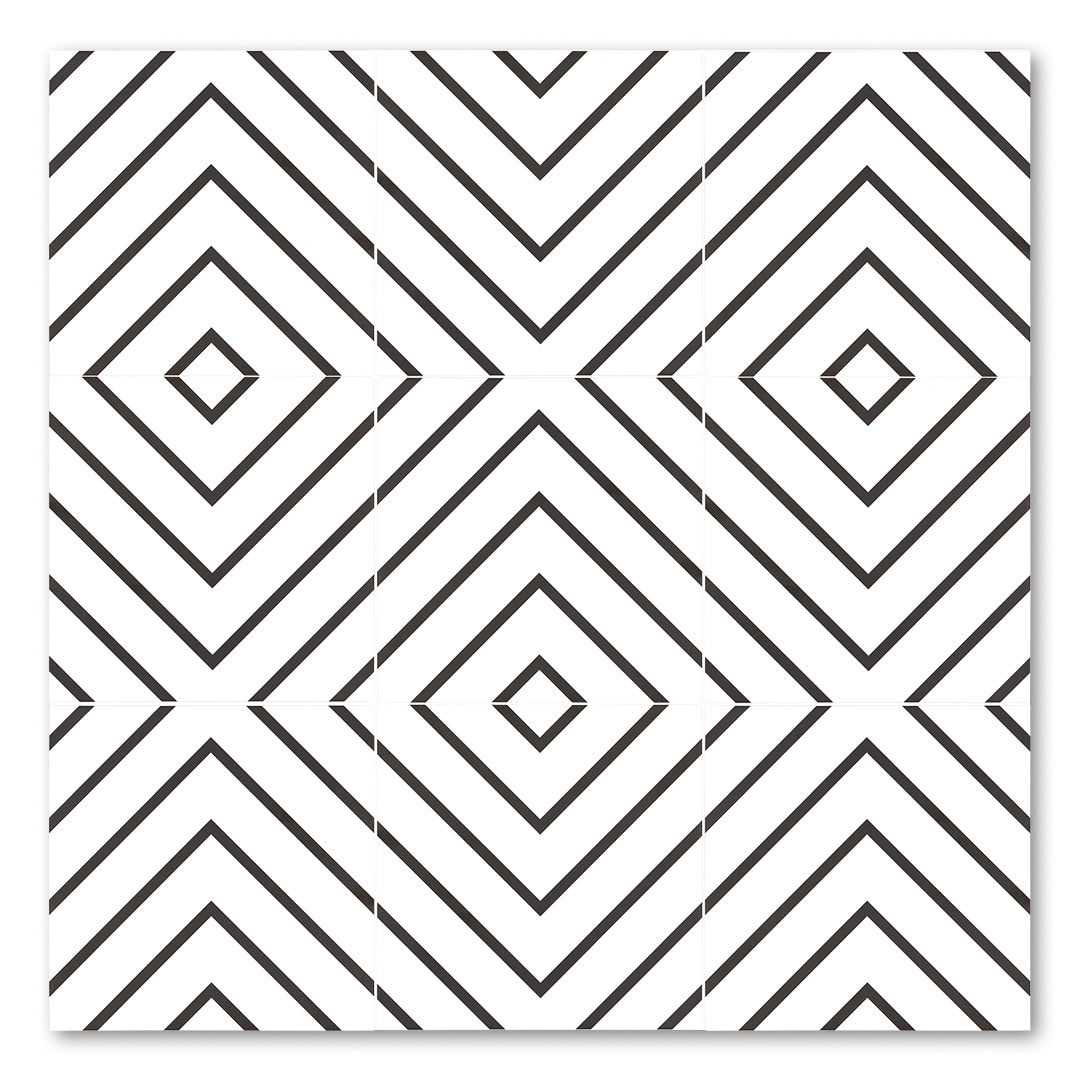 Make your own pattern tiles with formation black and white 8x8 geometric tiles