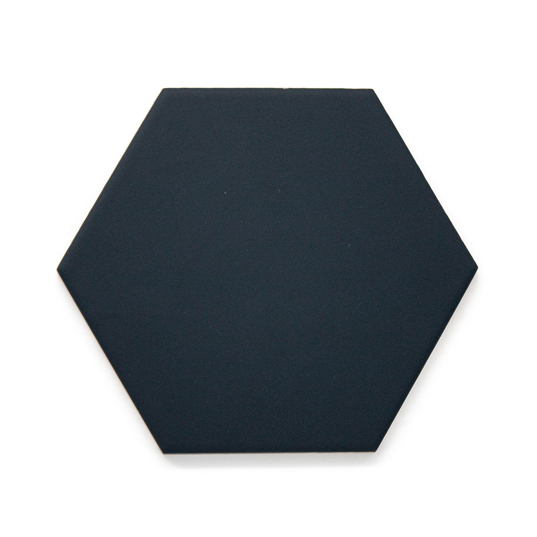 Good Vibes Mignight Blue Navy modern matte porcelain hexagon tile for residential and commercial bathroom and kitchen floor and wall imported from Spain, Cevica Good Vibes Navy available from TilesInspired Canada's Online Tile Store delivering across Ontario and Quebec, including Toronto, Montreal, Ottawa, London, Windsor, Kitchener, Muskoka, Barrie, Kingston, Hamilton, and Niagara decoration idea