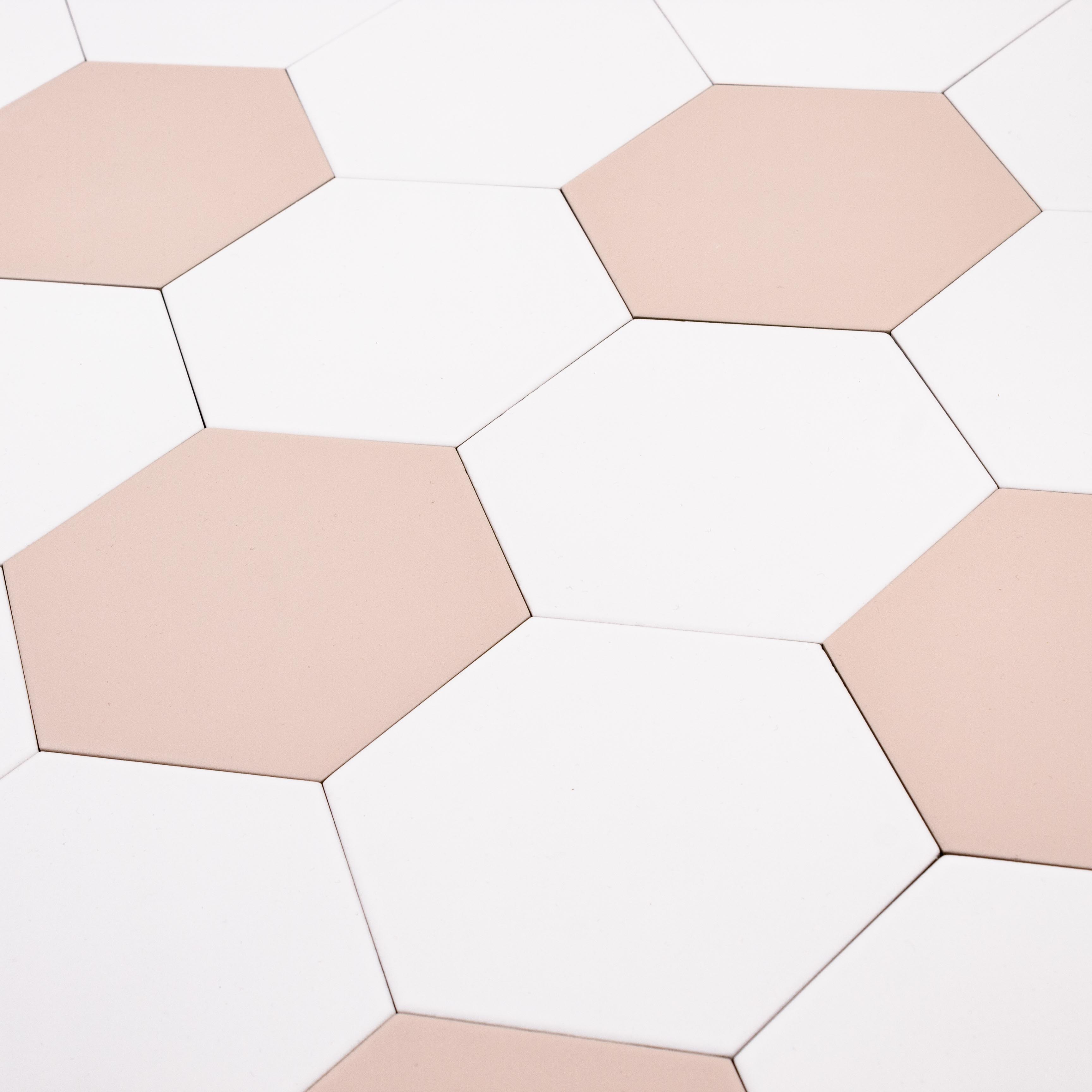 Good Vibes White White modern matte porcelain hexagon tile for residential and commercial bathroom and kitchen floor and wall imported from Spain, Cevica Good Vibes White available from TilesInspired Canada's Online Tile Store delivering across Ontario and Quebec, including Toronto, Montreal, Ottawa, London, Windsor, Kitchener, Muskoka, Barrie, Kingston, Hamilton, and Niagara decoration idea