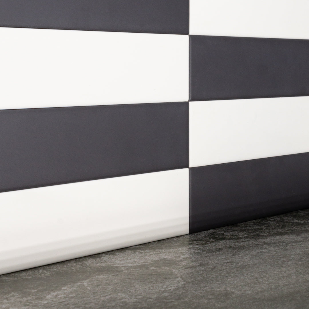 Manhattan Charcoal modern matte ceramic subway & candlestick tile for residential and commercial bathroom and kitchen backsplash imported from Spain, Cevica Manhattan Black available from TilesInspired Canada's Online Tile Store delivering across Ontario and Quebec, including Toronto, Montreal, Ottawa, London, Windsor, Kitchener, Muskoka, Barrie, Kingston, Hamilton, and Niagara tile idea