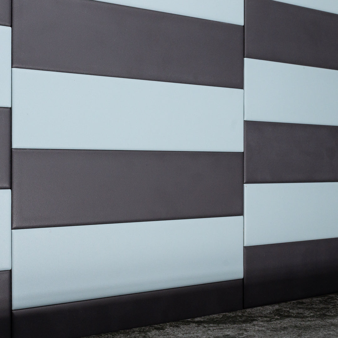 Manhattan Blue modern matte ceramic subway & candlestick tile for residential bathroom and kitchen floor and wall imported from Spain, Cevica Manhattan Turquoise available from TilesInspired Canada's Online Tile Store delivering across Ontario and Quebec, including Toronto, Montreal, Ottawa, London, Windsor, Kitchener, Muskoka, Barrie, Kingston, Hamilton, and Niagara tile idea