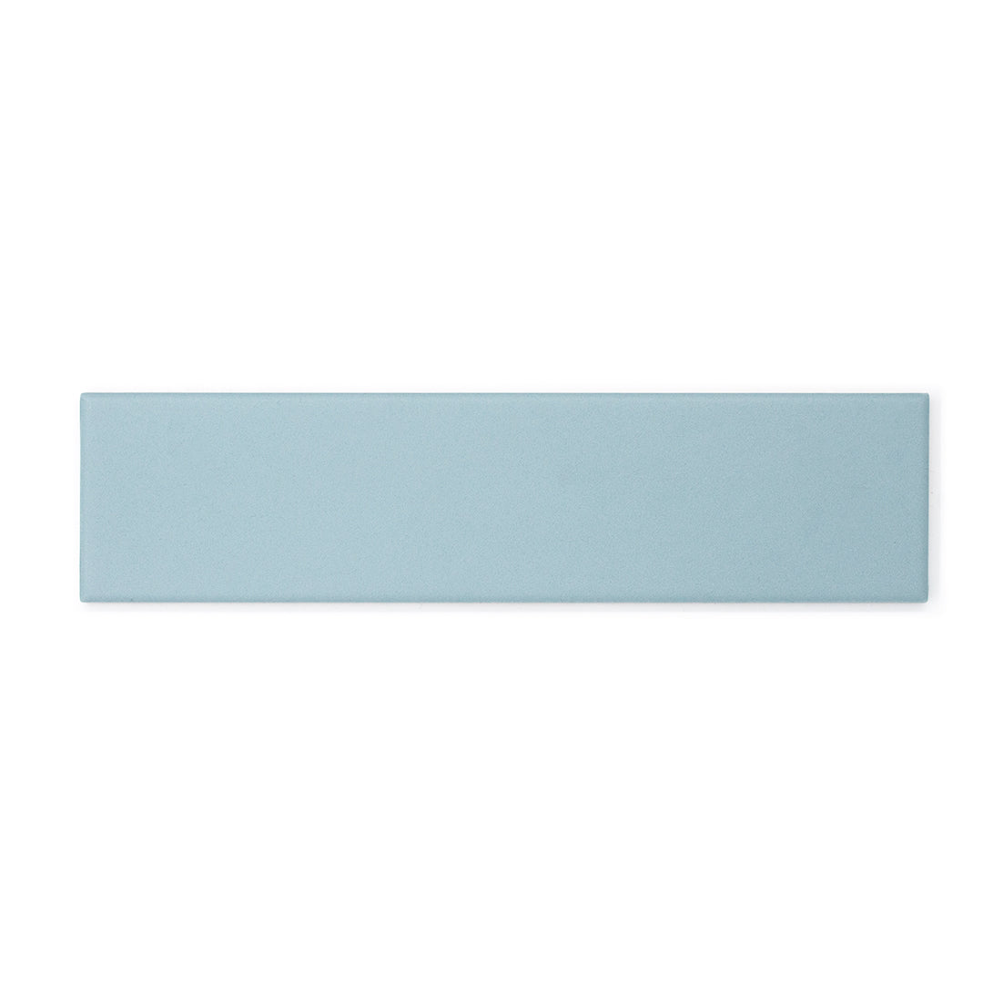 Manhattan Blue modern matte ceramic subway & candlestick tile for residential bathroom and kitchen floor and wall imported from Spain, Cevica Manhattan Turquoise available from TilesInspired Canada's Online Tile Store delivering across Ontario and Quebec, including Toronto, Montreal, Ottawa, London, Windsor, Kitchener, Muskoka, Barrie, Kingston, Hamilton, and Niagara tile idea