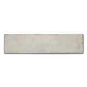 A single 2.5x8 grey glossy matisse subway tile. 
