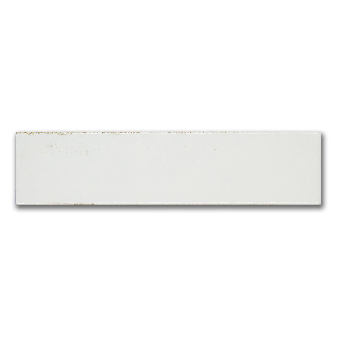 A single handmade look subway tile matisse bianco 2.5x8 glossy