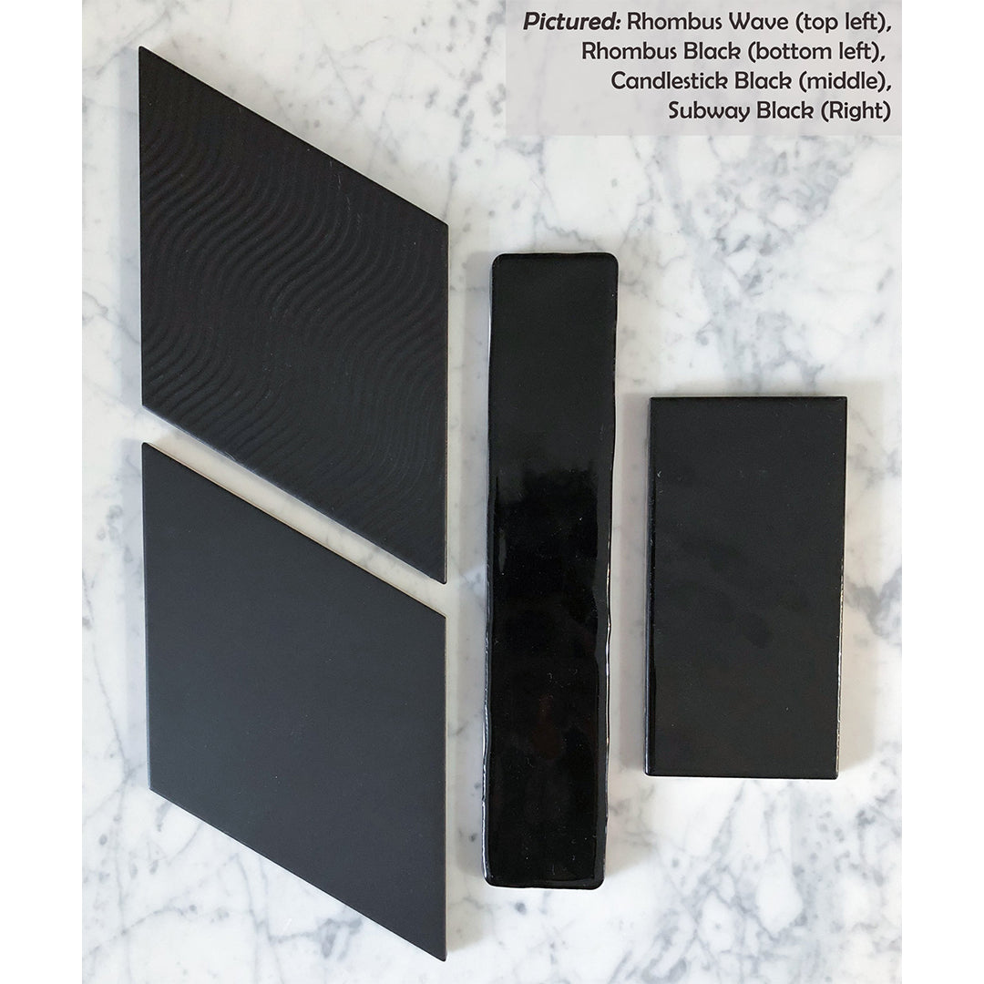 Candlestick Black modern glossy ceramic subway & candlestick tile for residential kitchen backsplash imported from Spain, Cevica Rustic Black available from TilesInspired Canada's Online Tile Store delivering across Ontario and Quebec, including Toronto, Montreal, Ottawa, London, Windsor, Kitchener, Muskoka, Barrie, Kingston, Hamilton, and Niagara renovation idea
